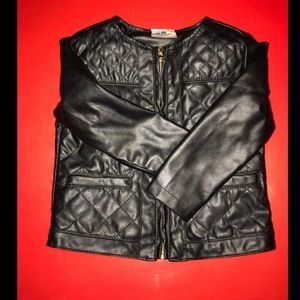 Toddler Girls Leather Jacket
